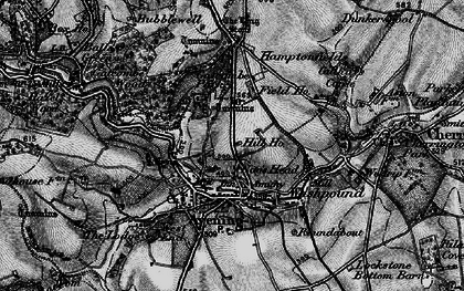 Old map of Avening Ho in 1897