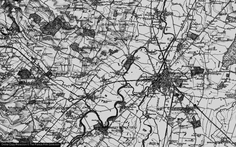 Old Map of Averham, 1899 in 1899