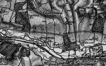 Old map of Avington Manor in 1895