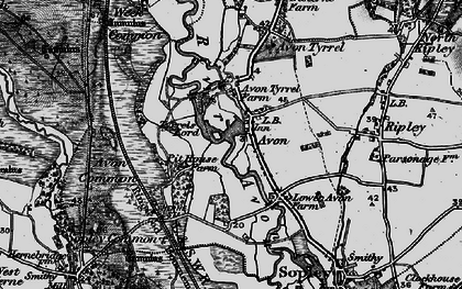 Old map of Avon in 1895