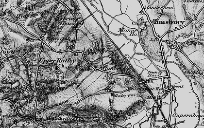 Old map of Awbridge in 1895