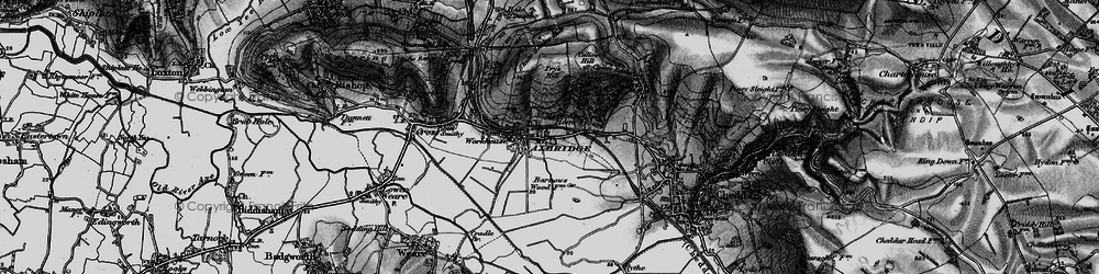 Old map of Axbridge in 1898