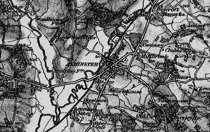 Old map of Axminster in 1898