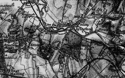 Old map of Aylesford in 1895