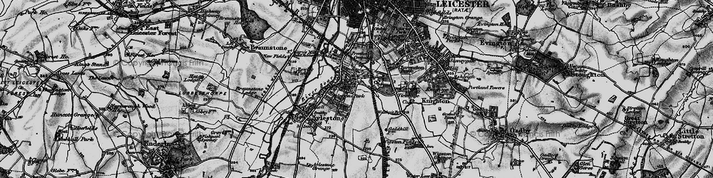 Old map of Aylestone Park in 1899
