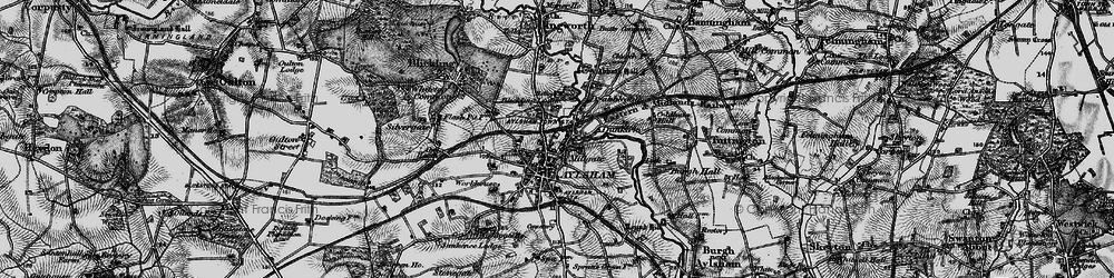 Old map of Aylsham in 1898