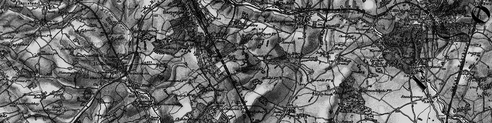 Old map of Ayres End in 1896