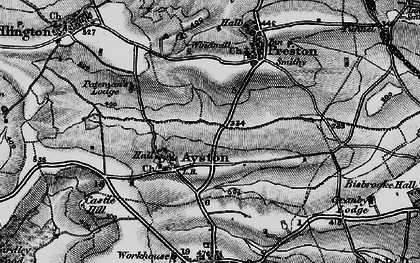 Old map of Ayston in 1899