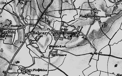 Old map of Babcary in 1898