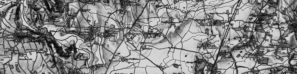 Old map of Babcary in 1898
