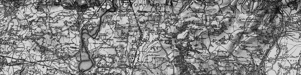 Old map of Bach-y-gwreiddyn in 1897
