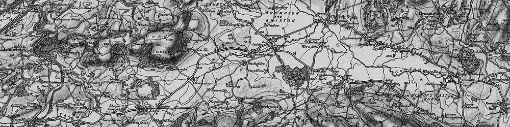 Old map of Bacheldre in 1899