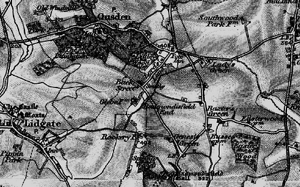 Old map of Back Street in 1898