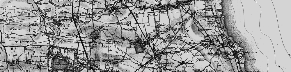 Old map of Backworth in 1897