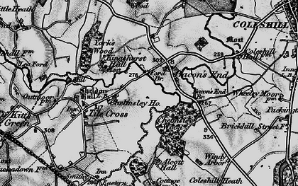 Old map of Bacon's End in 1899