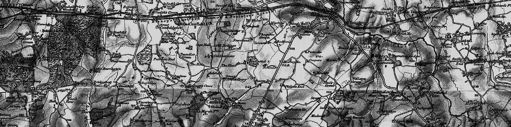 Old map of Baconend Green in 1896