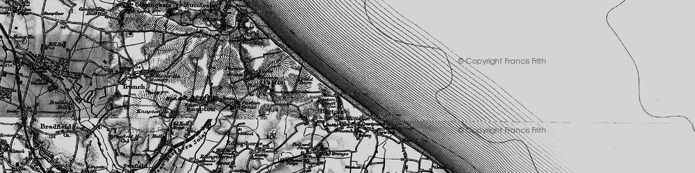 Old map of Bacton Green in 1898