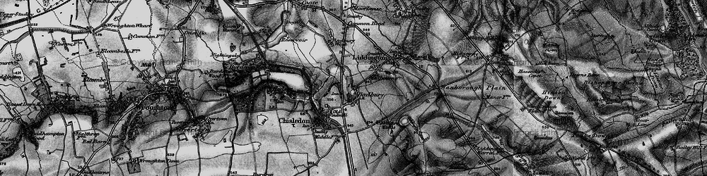 Old map of Badbury in 1898