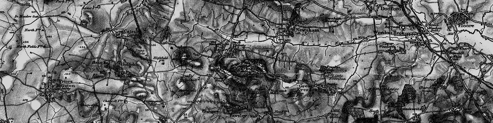 Old map of Badby Wood in 1898