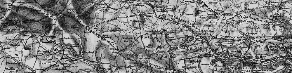 Old map of Badgall Downs in 1895