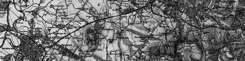 Old map of Badgeworth in 1896