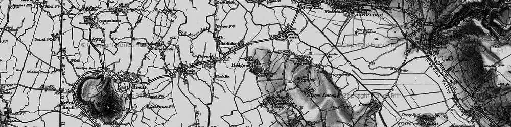 Old map of Badgworth in 1898