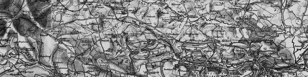 Old map of Badharlick in 1895