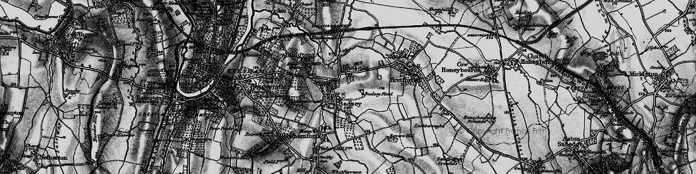 Old map of Badsey in 1898