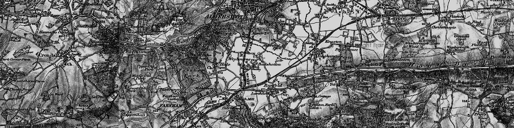 Old map of Badshot Lea in 1895