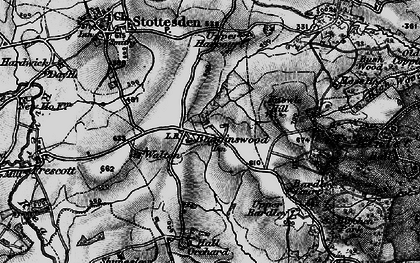 Old map of Baveney Wood in 1899