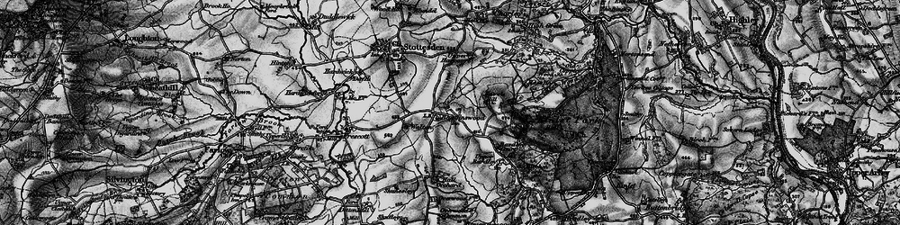 Old map of Baveney Wood in 1899