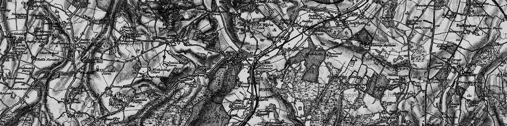 Old map of Bagham in 1895