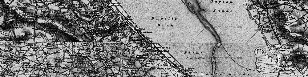 Old map of Bagillt in 1896