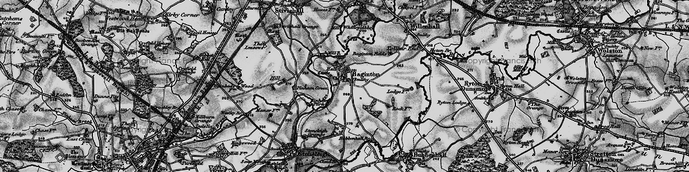 Old map of Baginton in 1899