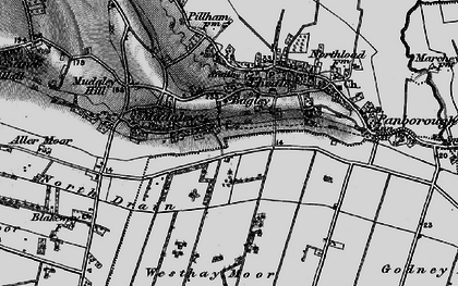 Old map of Westhay Moor in 1898