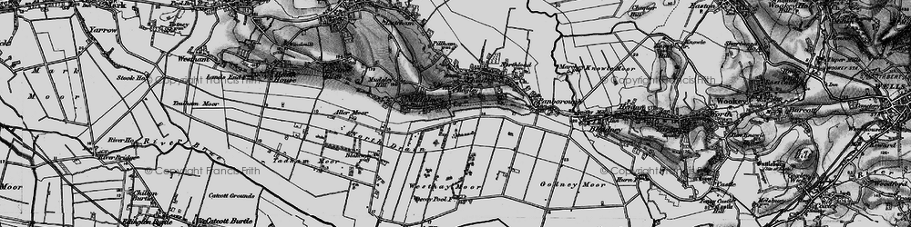 Old map of Westhay Moor in 1898