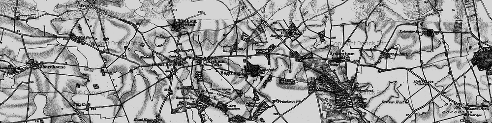 Old map of Bircham Newton Training Centre in 1898