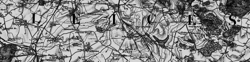 Old map of Bagworth Heath in 1895