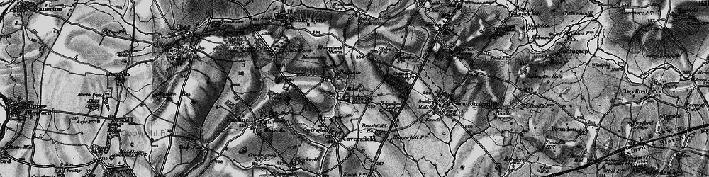 Old map of Bainton in 1896