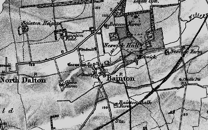 Old map of Bainton in 1898