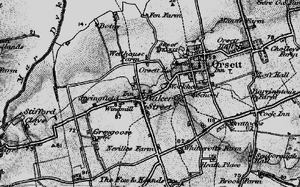 Old map of Baker Street in 1896