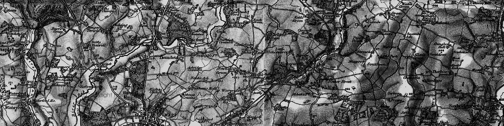 Old map of Bakers End in 1896