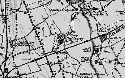 Old map of Baldersby in 1898
