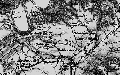 Old map of Balderstone in 1896