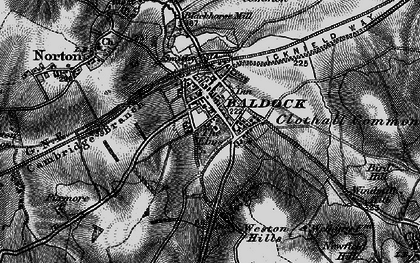 Old map of Baldock in 1896