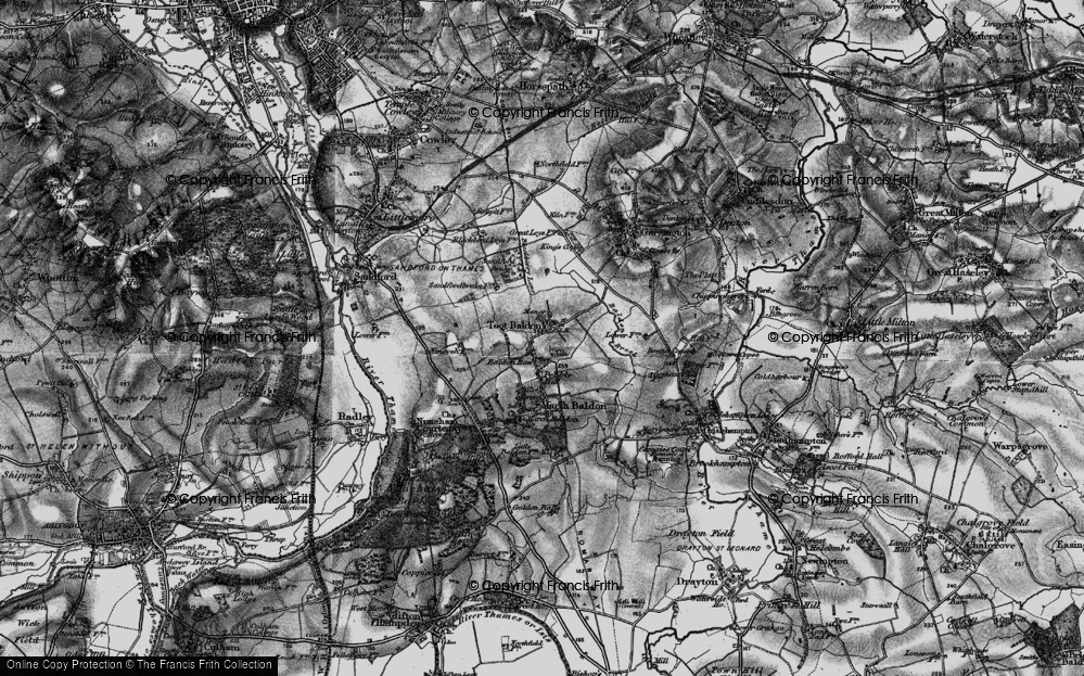 Old Map of Baldon Row, 1895 in 1895