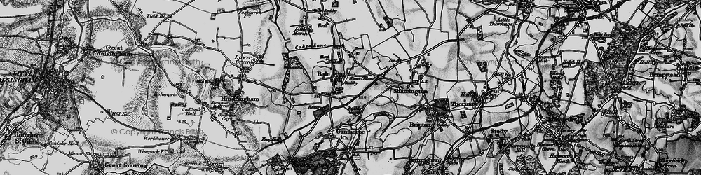Old map of Bale in 1899