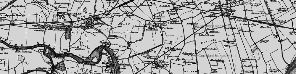 Old map of Balkholme in 1895