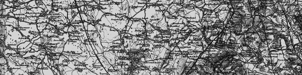 Old map of Balterley in 1897