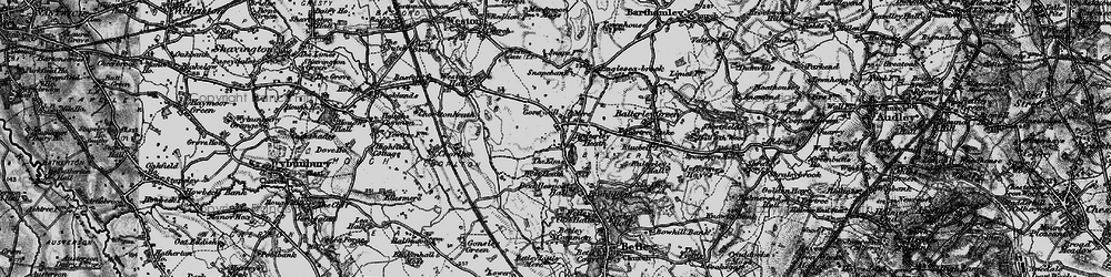 Old map of Balterley Heath in 1897